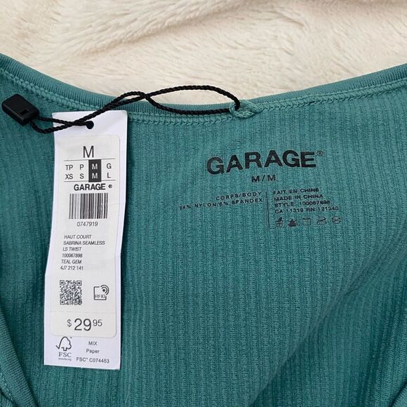 NWT Garage Sabrina Seamless Twist long sleeve top - Picture 5 of 7